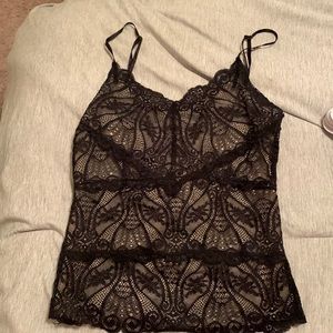 The Limited black lace top